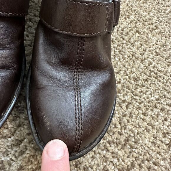 Born Clog Mules Slip On Platform Shoes Womens 8M Brown Leather - Picture 3 of 10